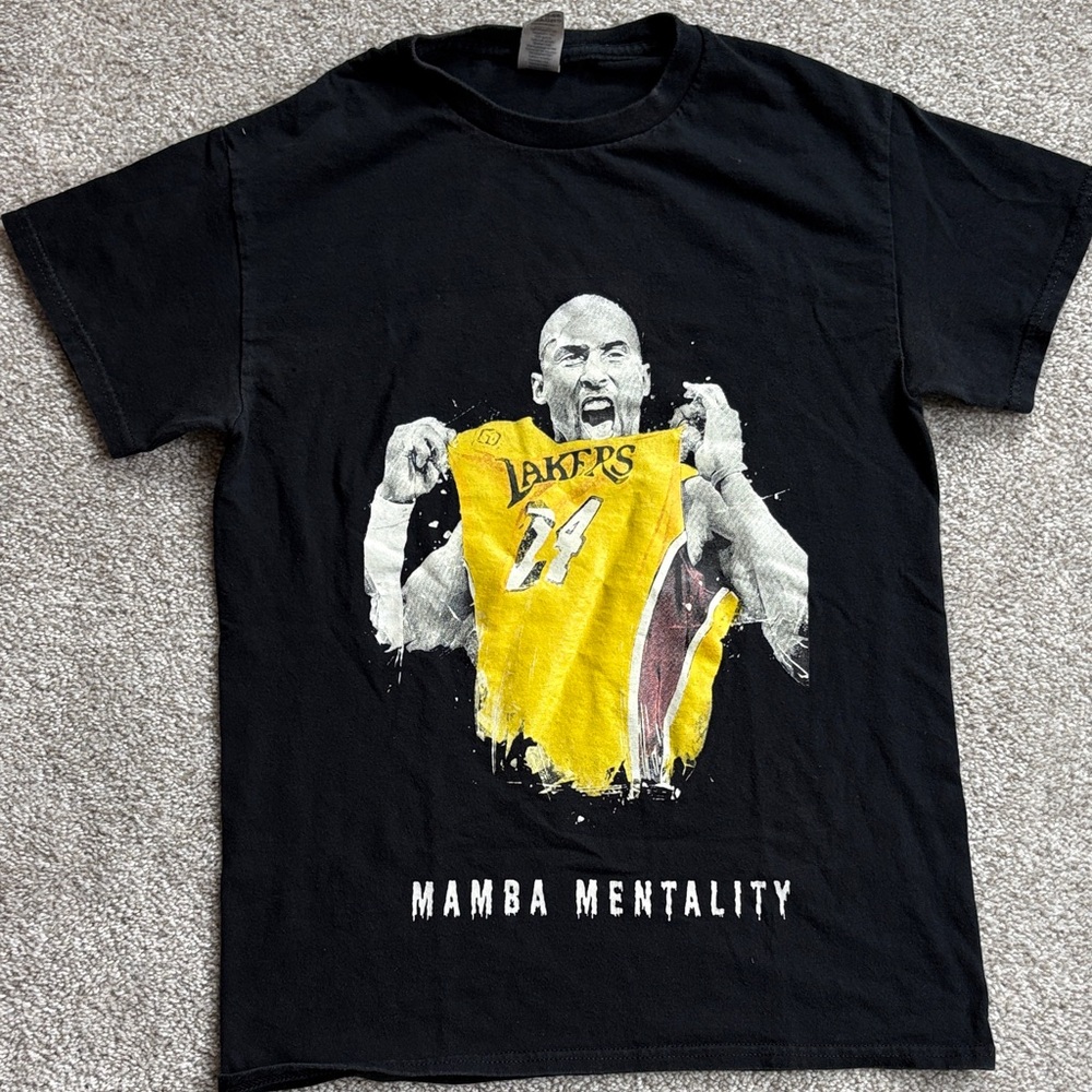 Black Kobe Bryant Mamba Mentality Graphic T-Shirt